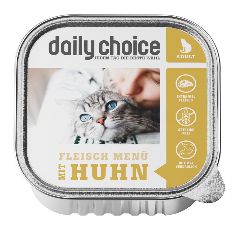 daily choice | Fleischmenü mit Huhn | 12 x 100 g