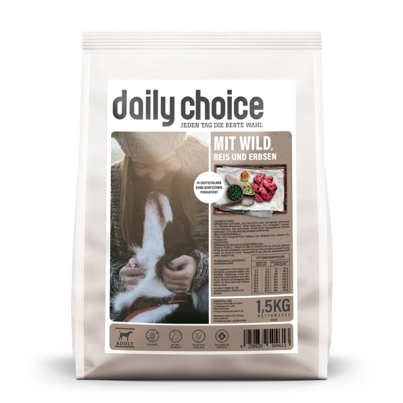 daily choice | mit Wild, Reis und Erbsen | Basic | 1,5 kg