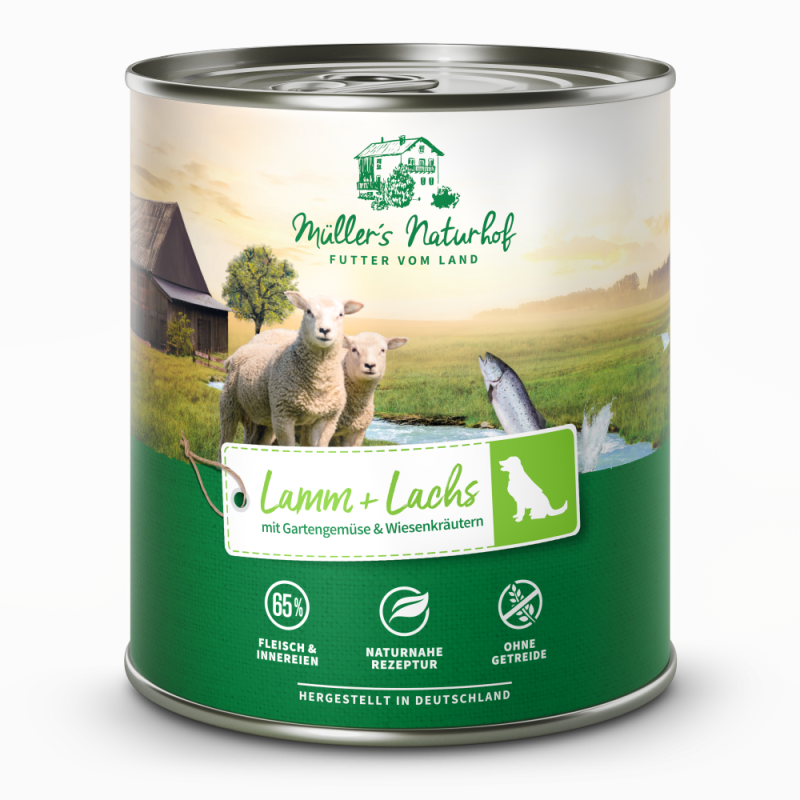 Müller’s Naturhof | Lamm und Lachs | Traditionell | 30 x 800 g