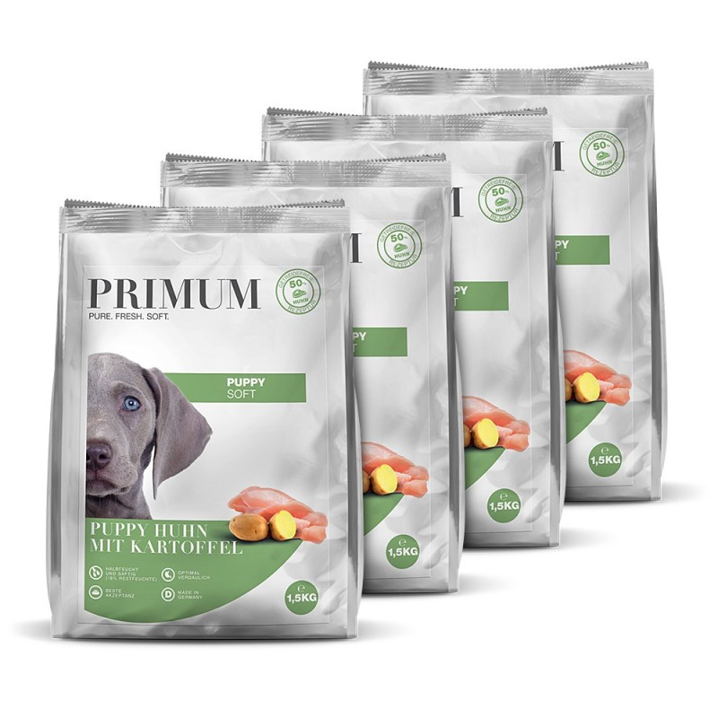 Primum | Puppy Huhn mit Kartoffel | Soft | 4 x 1,5 kg