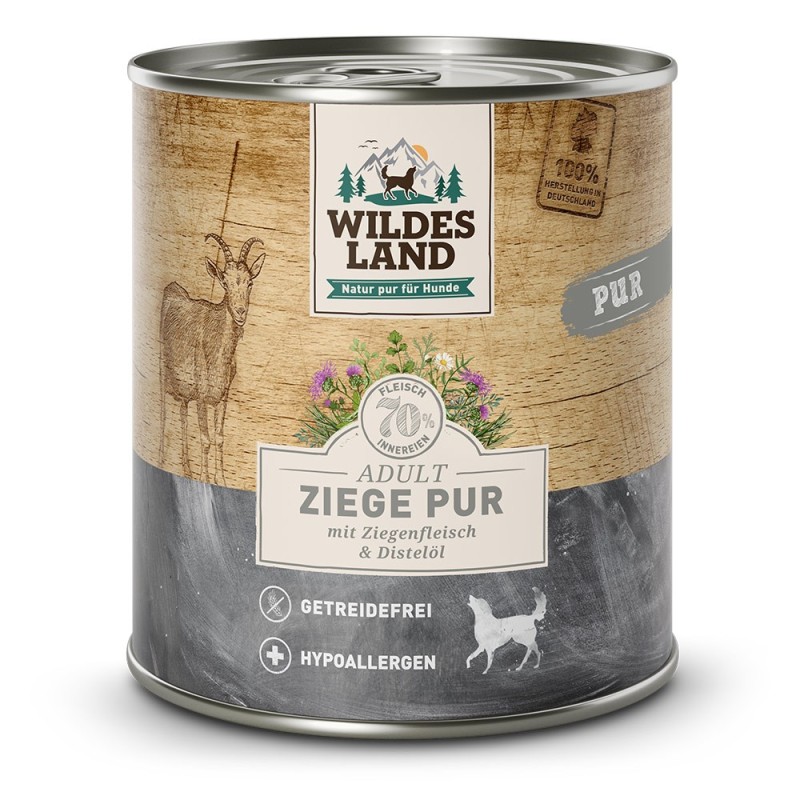 Wildes Land | Ziege mit Distelöl | PUR Adult | 12 x 800 g