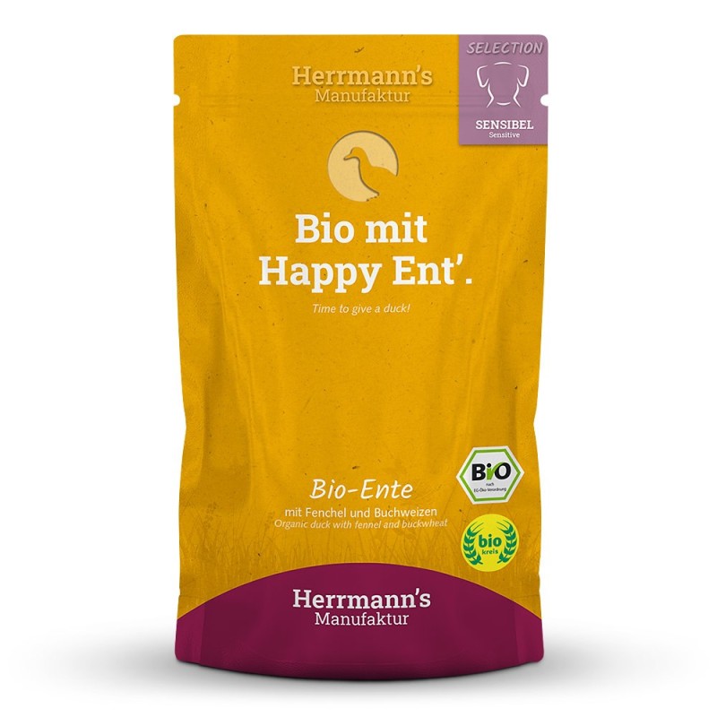 Herrmann's | Bio Ente mit Fenchel / Buchweizen | Selection Sensible | 15 x 150 g