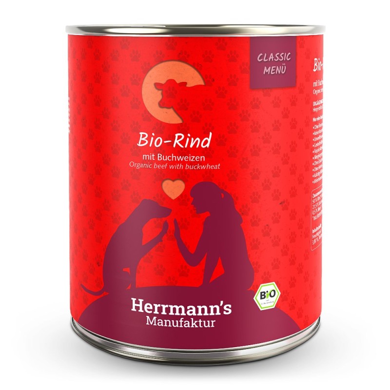 Herrmann's | Bio-Rind mit Buchweizen | Classic | 6 x 800 g