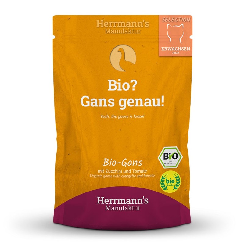 Herrmann's | Bio Gans mit Zucchini / Tomaten | Selection Adult | 20 x 100 g