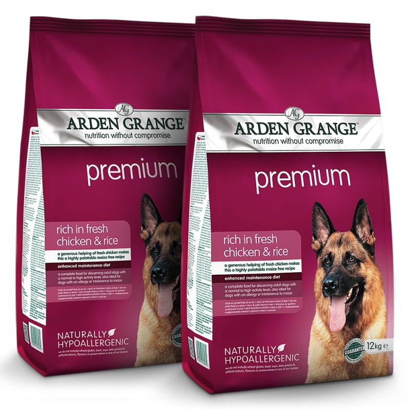 Arden Grange | Reich an frischem Huhn / Reis | Premium Adult | 2 x 12 kg