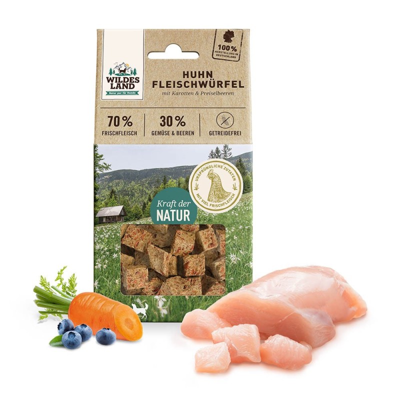 Wildes Land | Huhn | Fleischwürfel | 100 g