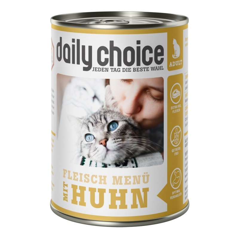 daily choice | Fleischmenü mit Huhn | 48 x 400 g