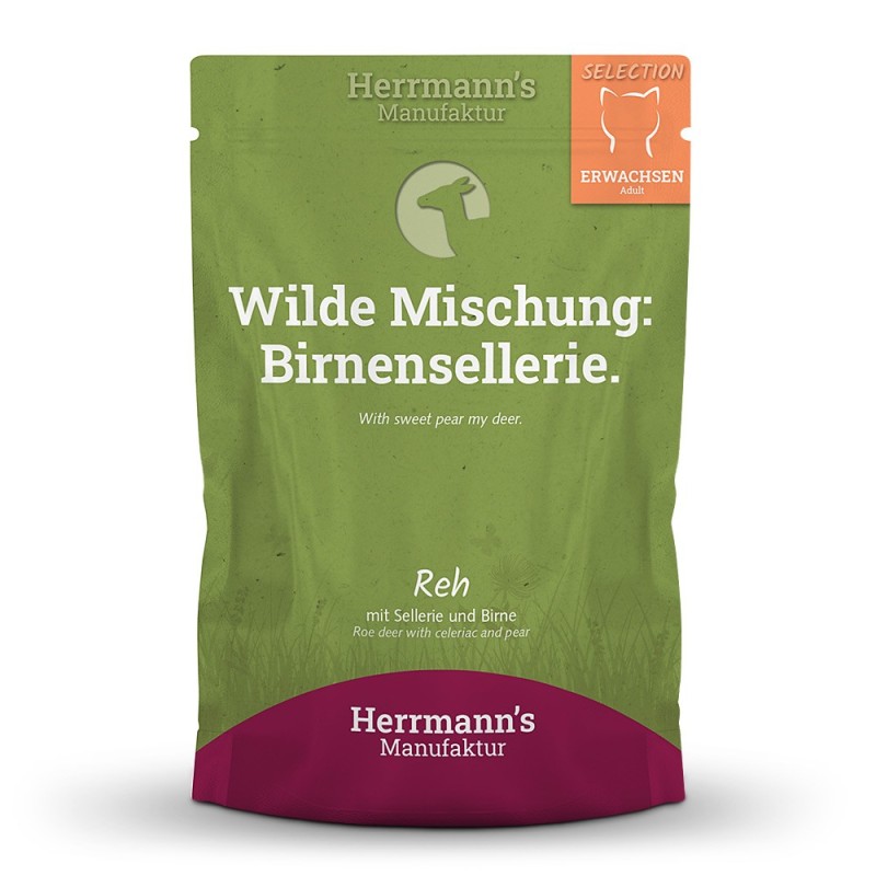 Herrmann's | Reh mit Sellerie und Birne | Selection Adult | 80 x 100 g