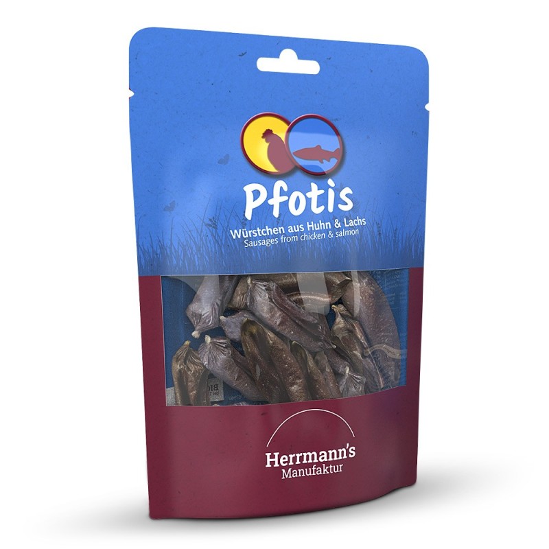 Herrmann's | Bio Huhn / Lachs Würstchen | Pfotis | 80 g