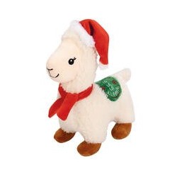 Lama mit Weihnachtsmütze