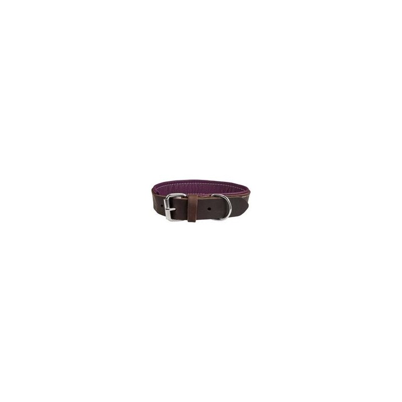 Schecker - Schecker Hunde-Halsband "Moorfeuer", Farbe: braun-violett [45 cm lang x 20 mm breit]