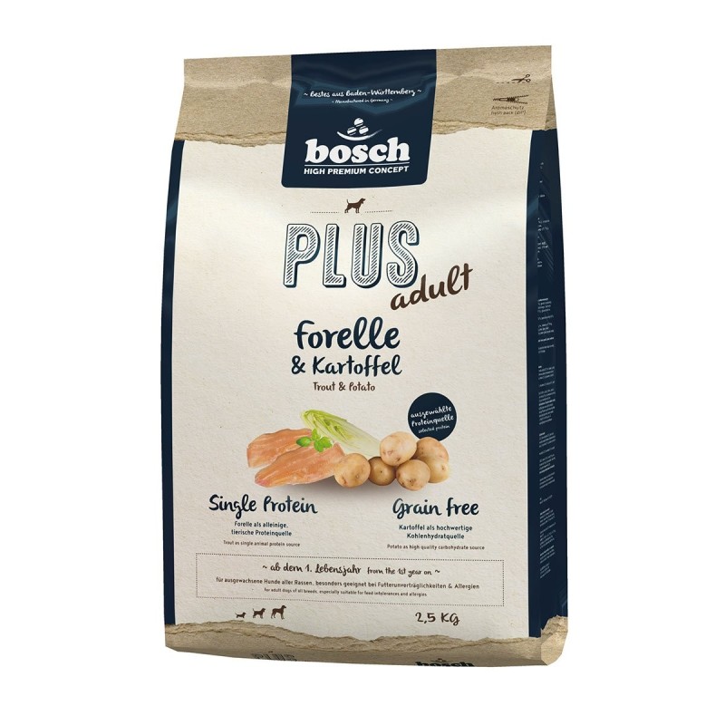 Bosch PLUS Hunde-Trockenfutter Forelle / Kartoffel 2,5kg