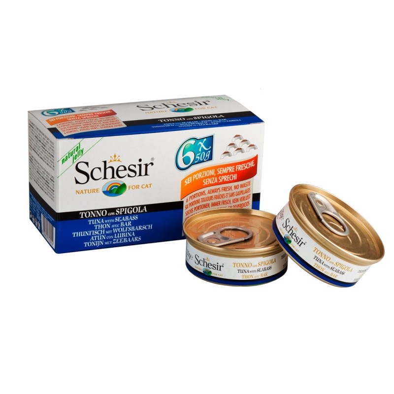 Schesir Cat Thunfisch mit Wolfsbarsch Multipack 6x50g