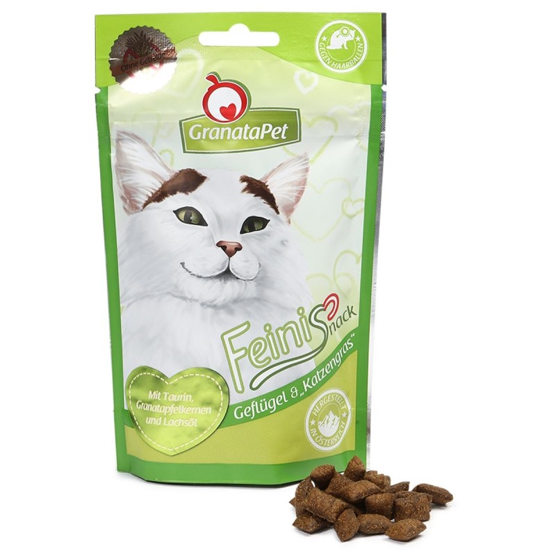 GranataPet Katzensnack Feinis Geflügel / Katzengras 50g