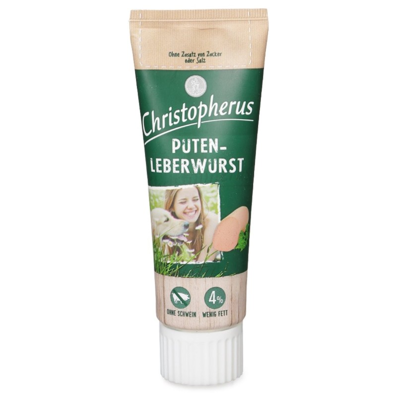 Christopherus Hundesnack Putenleberwurst 75g