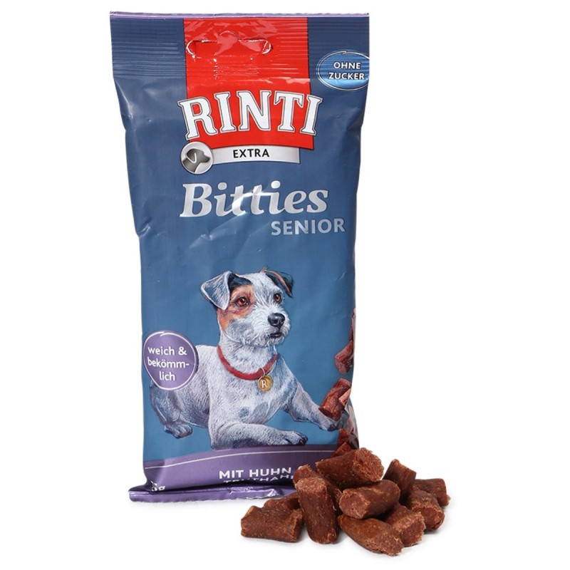 RINTI Extra Bitties Senior Huhn / Truthahn 4x75g