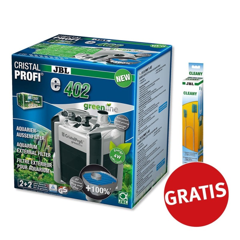 JBL Cristal Profi greenline e402 und  Cleany Schlauchreinigungsbürste gratis