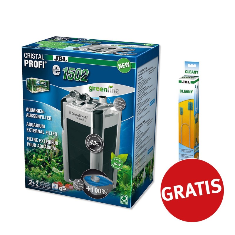 JBL Cristal Profi greenline e1502 und  Cleany Schlauchreinigungsbürste gratis