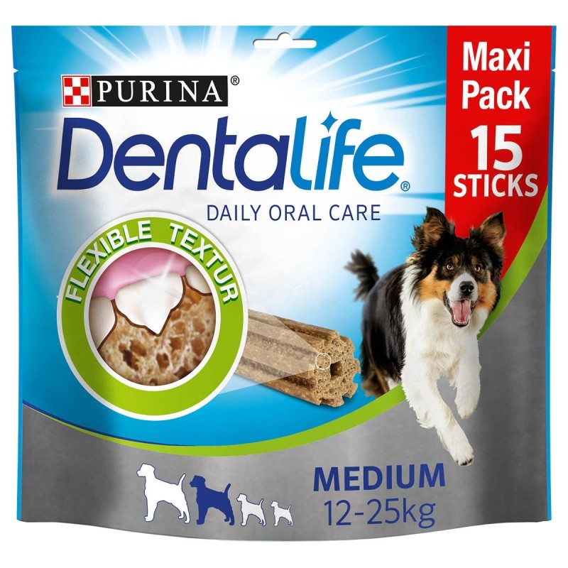 Purina DentaLife Tägliche Zahnpflege-Snacks für mittelgroße Hunde Maxipack 345g